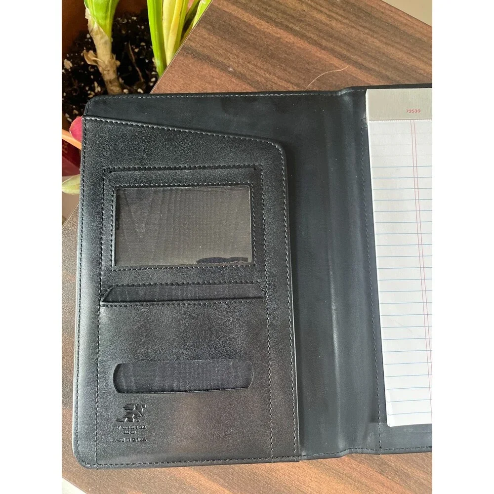 Vintage 80s Day Runner Black Executive Padfolio Portfolio Folder Notebook 882-01